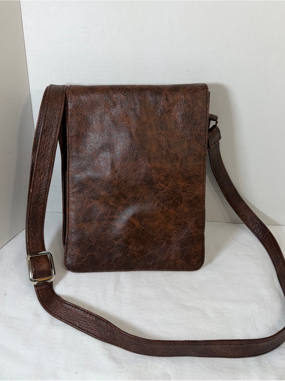 Danilo’s Brown Soft Leather Sling Bag Crossbody Bag Purse Casual Travel Bag